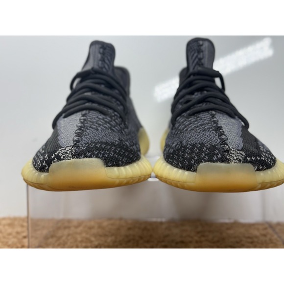 Adidas Yeezy Boost 350 V2 Low Carbon Men's Size 9.5 - Black/Grey Sneakers Shoes - Picture 6 of 13